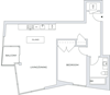 1 Bedroom Floor Plan
